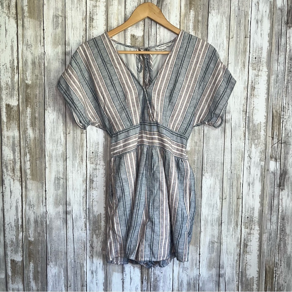 American Eagle Striped Kimono Sleeve Romper - Picture 3 of 10